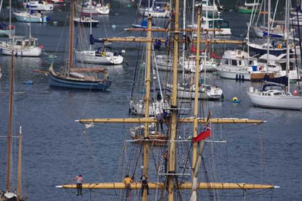 20 September 2022 - 14:12:49
Andn some went even more aloft.
----------------------
Tall ship Pelican of London arrives in Dartmouth